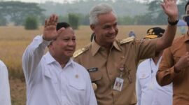 Menhan Prabowo Subianto dan Gubernur Jawa Tengah Ganjar Pranowo. (Dok. Tim Media Prabowo Subianto) 