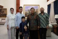 Presiden dan Wakil Presiden terpilih periode 2024-2029 Prabowo Subianto bersama Gibran Rakabuming Saat acara Halal Bihalal. (Dok. TIm Meda Prabowo))